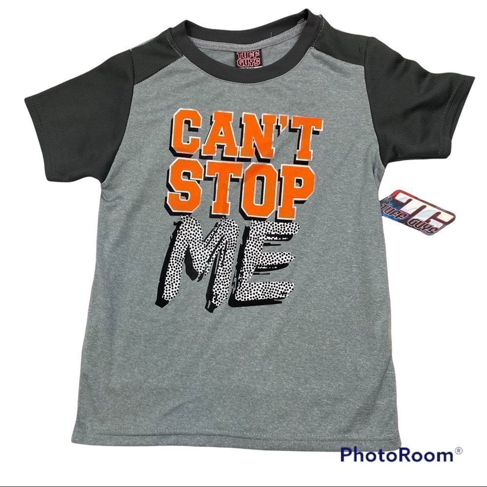 Brand new with Tags Tuff Guys Brand Graphic‎ T-Shirt Can’t  Sop Me Size 8/10